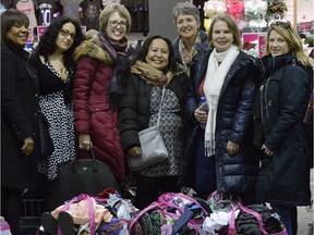 The Ardene Foundation hosted its first annual International Women’s Day event on March 8. Among the women's shelters participating: Logifem's team, from left: Mona Williams, Jessica Deschamps, Sally Richmond, Emerly Dampal, Pauline Richard, Ruth Brensen and Christina Neville.