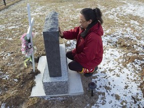 Rosalie Jérôme visits the grave of her daughter, Anne-Pier. In the sister Innu communities of Uashat and Maliotenam near Sept-Îles, it is difficult to find anyone who hasn't been affected by suicide.