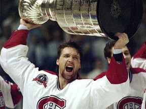 The Canadiens won an unprecedented 10 consecutive overtime games en route to their improbable Stanley Cup win in 1993. A Canadian team hasn't hoisted the Stanley Cup since Patrick Roy and the Canadiens did it in 1993. Patrick Roy hoists Stanley Cup after Canadiens' victory in 1993.