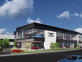 This rendering shows what the new Aston Martin showroom will look like when the Decarie Motors expansion opens in July 2016.