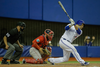 Toronto Blue Jays catcher Josh Thole, right, misses the ball on a strike as the ball bounces to Boston Red Sox catcher Sandy Leon, left, during their exhibition game at the Olympic Stadium in Montreal on Friday, April 1, 2016.