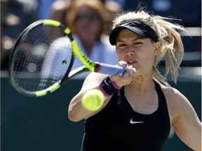 Eugenie Bouchard is seen at the Volvo Car Open in Charleston, S.C., Tuesday, April 5, 2016.