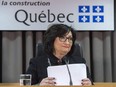 Superior Court Justice France Charbonneau after releasing her report into corruption in Quebec's construction industry, Nov. 24, 2015.