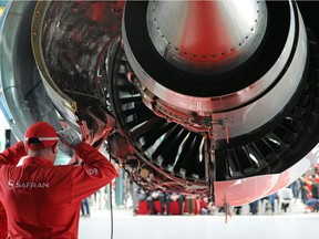 The LEAP-1A engine developed by CFM, a joint venture between France's Safran and General Electric. The LEAP-1A is to be used in the Airbus A320neo jetliner.