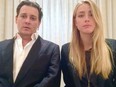 Johnny Depp and his wife, Amber Heard, deliver a videotaped apology on April 18. The two managed to avoid jail time over what was dubbed the “war on terrier” debacle.