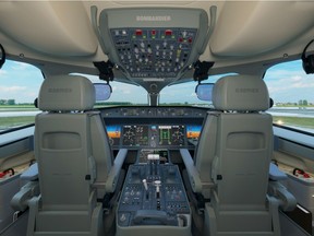 A peek at the cockpit for Bombardier's CSeries.