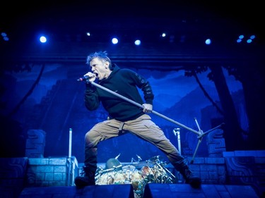 Bruce Dickinson and Iron Maiden perform at the Bell Centre on Friday, April 1, 2016, in Montreal.