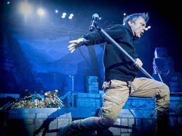 Bruce Dickinson and Iron Maiden perform at the Bell Centre on Friday April 1, 2016, in Montreal.