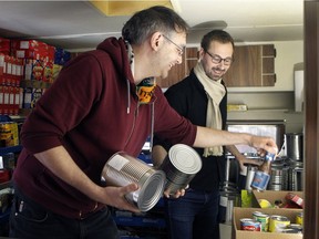 Dominique Angers, left, coordinator and Rudi Svaldi, right, general manager of the Réseau d'Entraide de Verdun in Montreal on April 12, 2016.