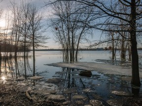 A view of the Rivière-des-Mille-Îles river in Laval, where a woman was found dead on Wednesday morning, April 13, 2016. The woman's newborn child was found dead later in the morning at her home less than five kilometres away.