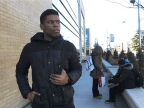 Sacha Wilky, who was born and raised in Montreal North, stands by La Maison culturelle et communautaire de Montréal-Nord on Thursday, April 14, 2016.