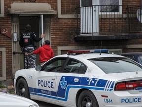 A man in his 50s was stabbed at a residence near the corner of Gowans and des Erables Sts. in Lachine April 26, 2016. The man was sent to the hospital in critical condition.