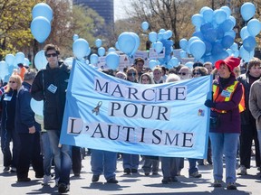 A 2012 rally to raise awareness about autism: about 11,000 children have the condition, and that number is expected to double in the next five years.