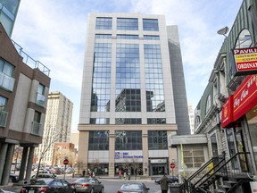 The building at 2155 Guy St. in Montreal Thursday April 28, 2016 where the McGill University Health Centre has its administrative headquarters.