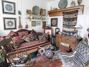 The guest bedroom. Mahin Shafei uses the bedroom to store items that she sells in the pop-up shops that she operates throughout the year.  (John Mahoney / MONTREAL GAZETTE)
