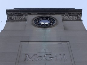 The Roddick Gates, at the main entrance to the McGill University campus.