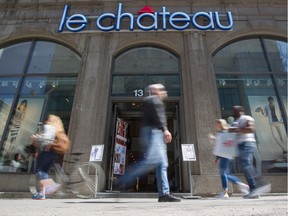 A Le Château store in downtown Montreal in 2015.