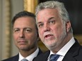 Philippe Couillard, right, with Sam Hamad: The National Assembly's ethics commissioner didn't recommend any sanctions against Hamad. But Couillard ignored the commissioner's uncharacteristically harsh criticism of Hamad.