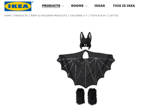 Screen grab of LATTJO Bat Cape, which has been recalled by IKEA Canada.
