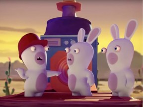 Deborah Papiernik, Ubisoft's business development director,
says the theme park is part of the company's plan to provide experiences that go beyond video games, like this image from Rabbids Invasion.