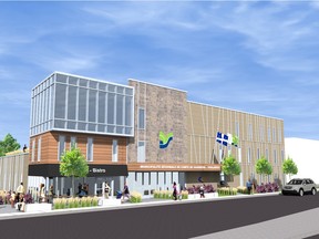 Sketch of new Vaudreuil-Soulanges MRC headquarters that will be built on Harwood Blvd. iin Vaudreuil-Dorion.