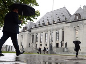 The Supreme Court of Canada building is pictured, in Ottawa, on October 15, 2014.