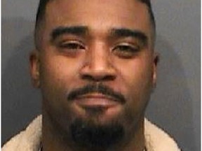 This Sunday, April 3, 2016, photo provided by the Westerville Police Department shows former Montrewal Alouettes quarterback and Heisman winner Troy Smith, who was arrested on charges of driving under the influence and marijuana possession.