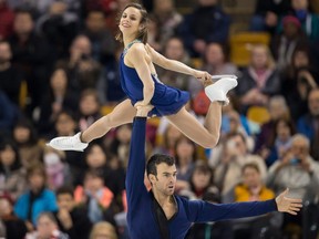 Meagan Duhamel and Eric Radford of Canada perform their Pairs Free Program at the ISU World Figure Skating Championships at TD Garden in Boston, Massachusetts, April 2, 2016.