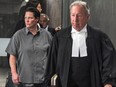 Former Montreal Police officer Stéfanie Trudeau follows her lawyer from the courtroom following her sentencing hearing at the Palais de Justice in Montreal on Tuesday, May 24, 2016.