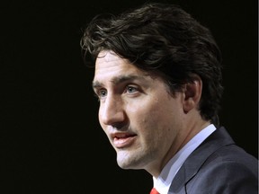 Prime Minister Justin Trudeau addresses the Canadian Building Trades Union Policy Conference in Ottawa on Tuesday, May 10, 2016.