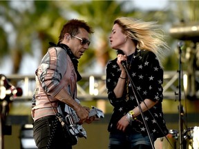 The Kills' Jamie Hince and Alison Mosshart perform at the Coachella festival in Indio, Calif., on April 22, 2016.