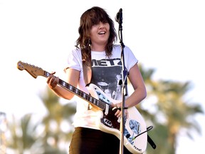 "I think there's a part of me that doesn't like the idea of one song being like another song," says Courtney Barnett, pictured at the Coachella festival in California in April. "So if I cover a topic, I don't want to cover it again."