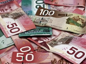 Canadian banknotes.