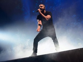 Drake performs at the Wireless festival in Finsbury Park, London, in June 2015.