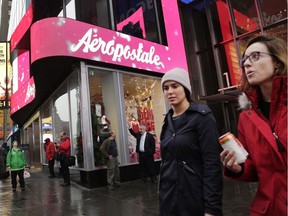 An Aeropostale clothing store in New York's Times Square in 2015.