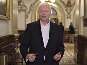 Parti Quebecois leadership candidate and MNA Jean-François Lisée walks to a party caucus meeting, Tuesday, May 17, 2016 at the legislature in Quebec City.