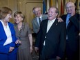 Former Beaconsfield mayor Bob Benedetti (second from right) with a few of his former colleagues from the West Island. (Gazette file photo)