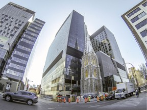Exterior of the CHUM superhospital under construction in Montreal Tuesday April 26, 2016.