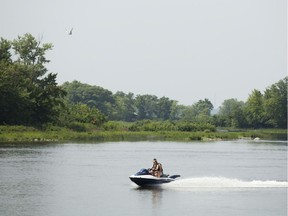 Boats were out for people to enjoy the sunny weather in Ste-Anne-de-Bellevue on Sunday August 3, 2014.