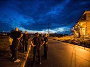 Police officers do a night foot patrol through the streets of Opitciwan, 600 kilometres north of Montreal back in 2013. In April, funding negotiations between Quebec and the reserve soured, causing the police department to close for a month, with the Sûreté du Québec stepping in at a high cost.
