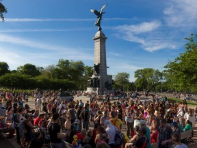 Les Tam-Tams du Mont-Royal, also known simply as the Tams, seen here in 2014, drawns crowds to the eastern side of Mount Royal Park.