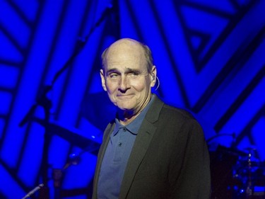 James Taylor looks out at the crowd at the Bell Centre in Montreal on Friday, May 13, 2016.