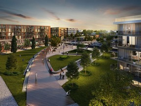 Artist's rendering of first phase of VillaNova real-estate project in Lachine.