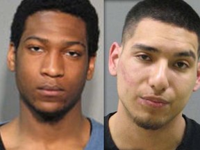 Mug shots of Jeffrey St Cloud and Daniel Quiroz Rivas.