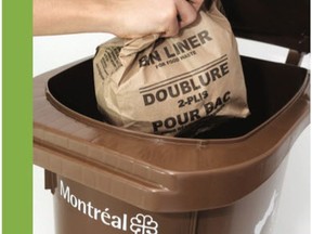 Brown bins to collect organic compostable waste will be distributed to some residents of Pierrefonds later this summer. (Photo courtesy of Pierrefonds-Roxboro borough)