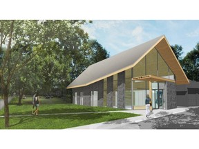 Sketch of new town hall to be built in Senneville. (Image courtesy of town of Senneville)