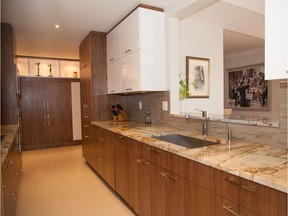 The galley kitchen in Sheldon and Linda Kagan's Dorval condo after renovations. (Photo courtesy of Sheldon Kagan.)