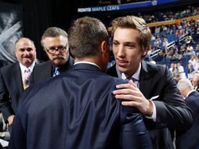 William Bitten reacts after being selected 70th by the Montreal Canadiens during the 2016 NHL Draft on June 25, 2016 in Buffalo, New York.
