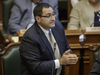 13h52 - Montreal city councillor Francesco Miele addresses council during a Monday, June 20, 2016 meeting at city hall in Montreal