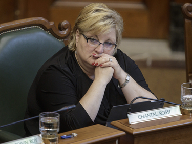 14h33 - Montreal city councillor Chantal Rossi during a council meeting at city hall in Montreal on Monday, June 20, 2016.